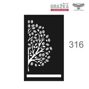 Furtka na stalowej ramie z wypełnieniem aluminiowym